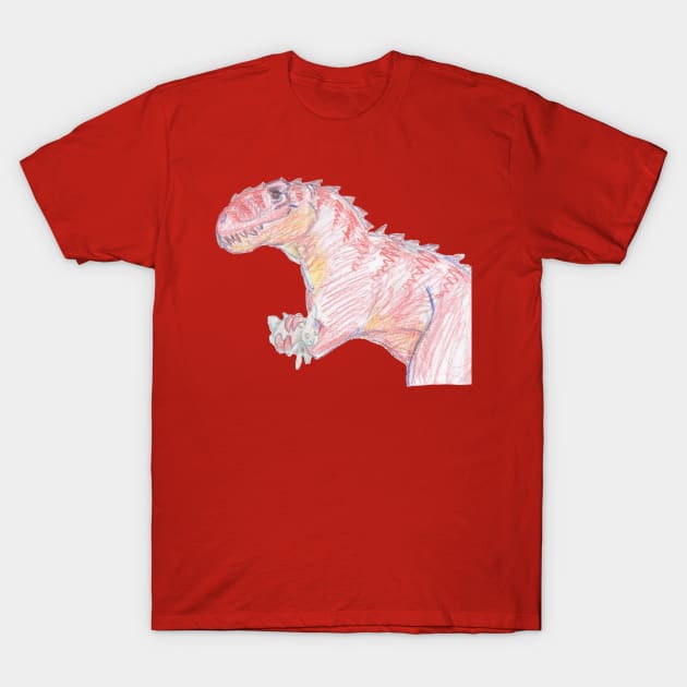 The T-Rex and the Fuzzy Bunny T-Shirt by TonyBreeden